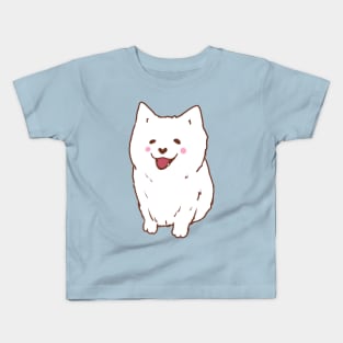 Cute samoyed dog smiling Kids T-Shirt